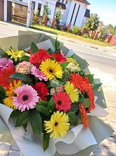 Букет цветов из:  Герберы #REPLACE_PRED# Новодрожжино